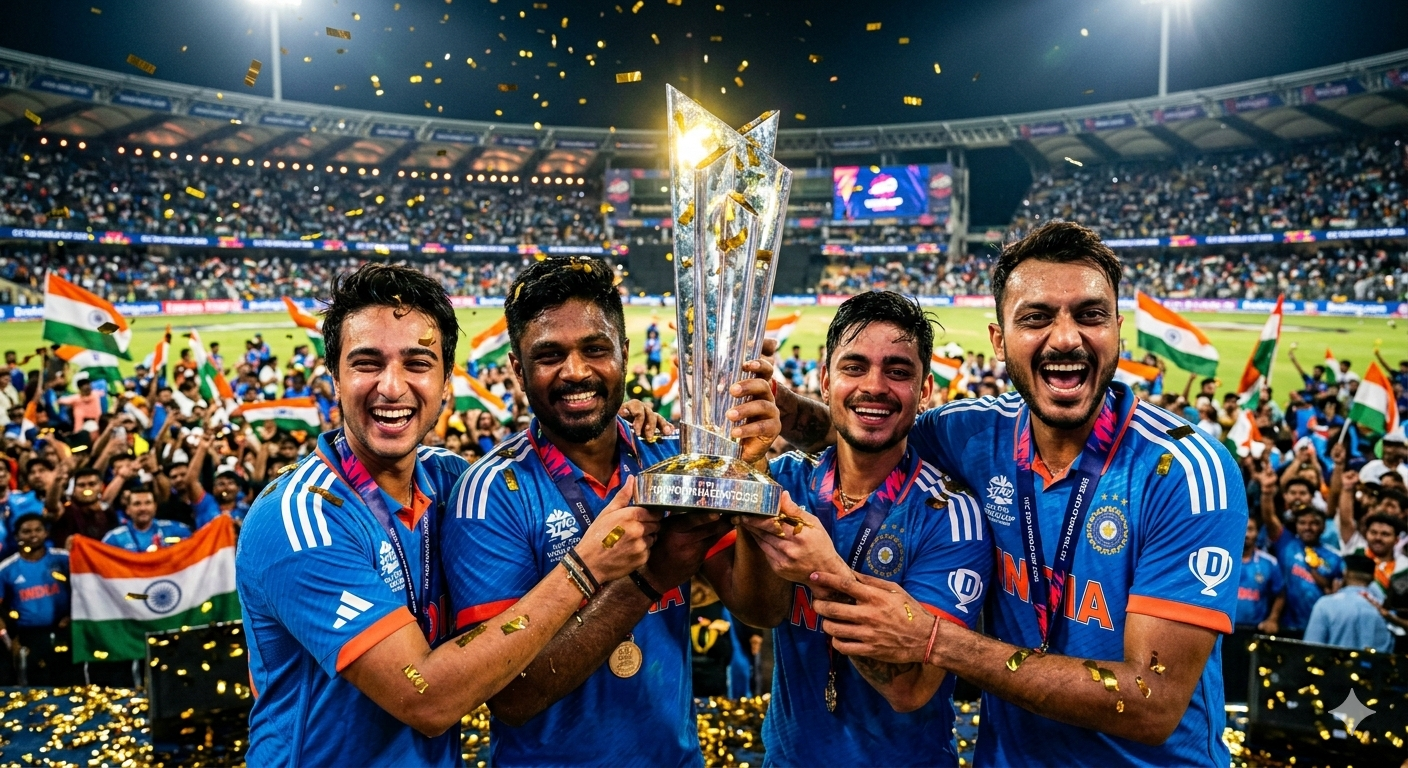 🏆 Champions of the World — Again! India Wins T20 World Cup 2026 in a Historic Blitz at Narendra Modi Stadium