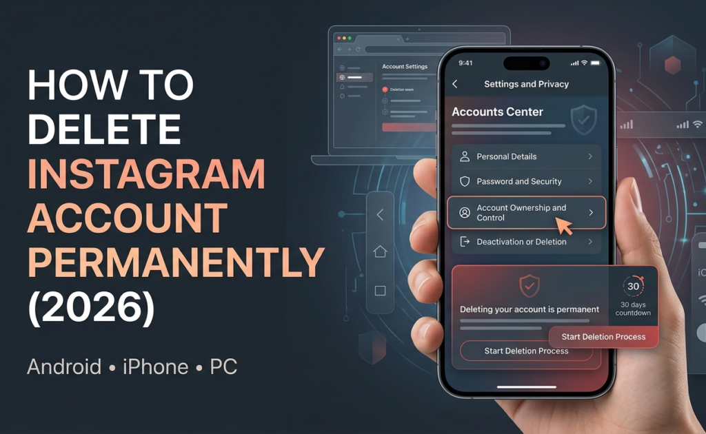 How to delete Instagram account permanently in 2026 on Android, iPhone, and PC